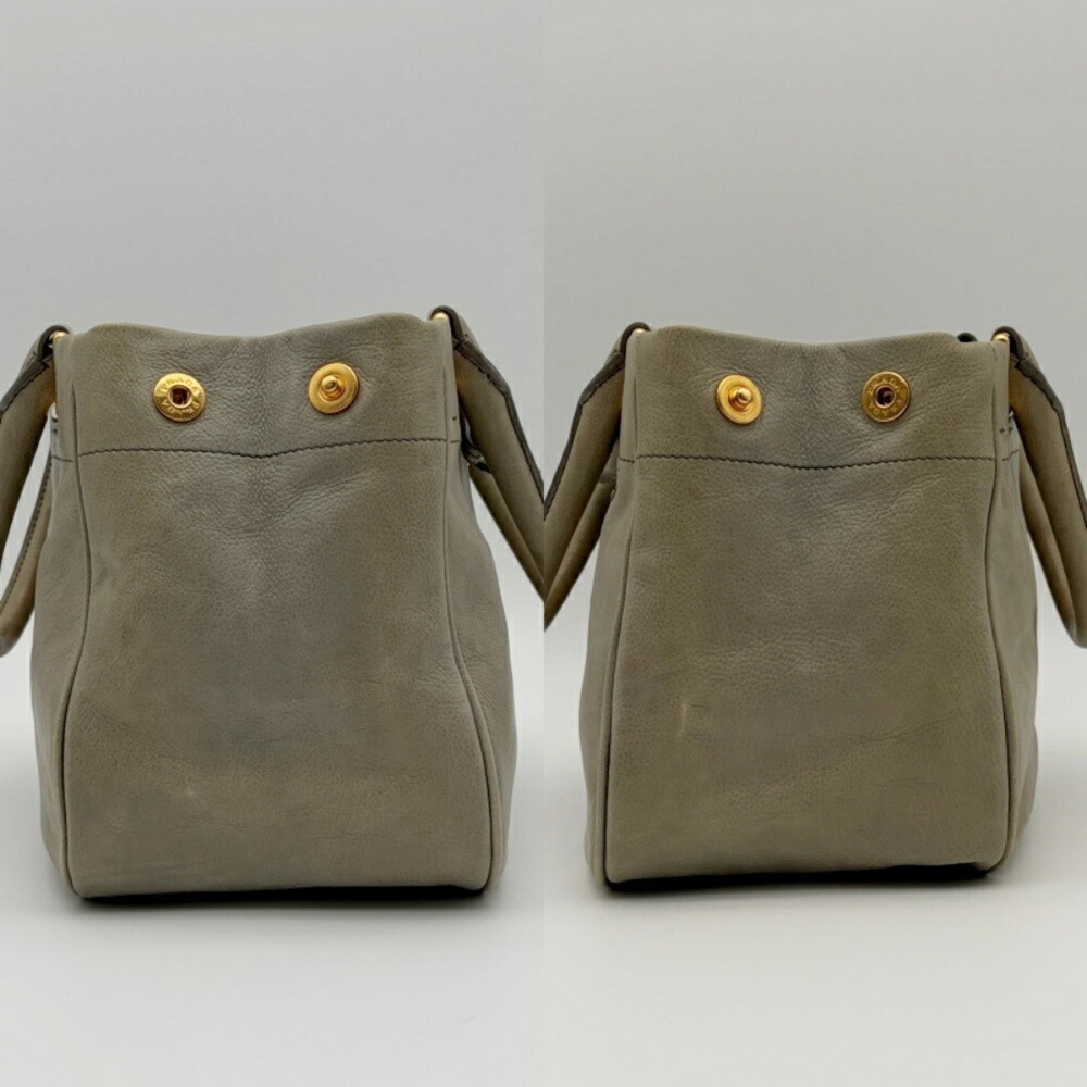PRADA Gray Leather Shoulder Bag - Picture 6 of 16